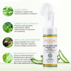 D'OR24K Aloe Vera and Green Tea - Mousse Facial Cleanser