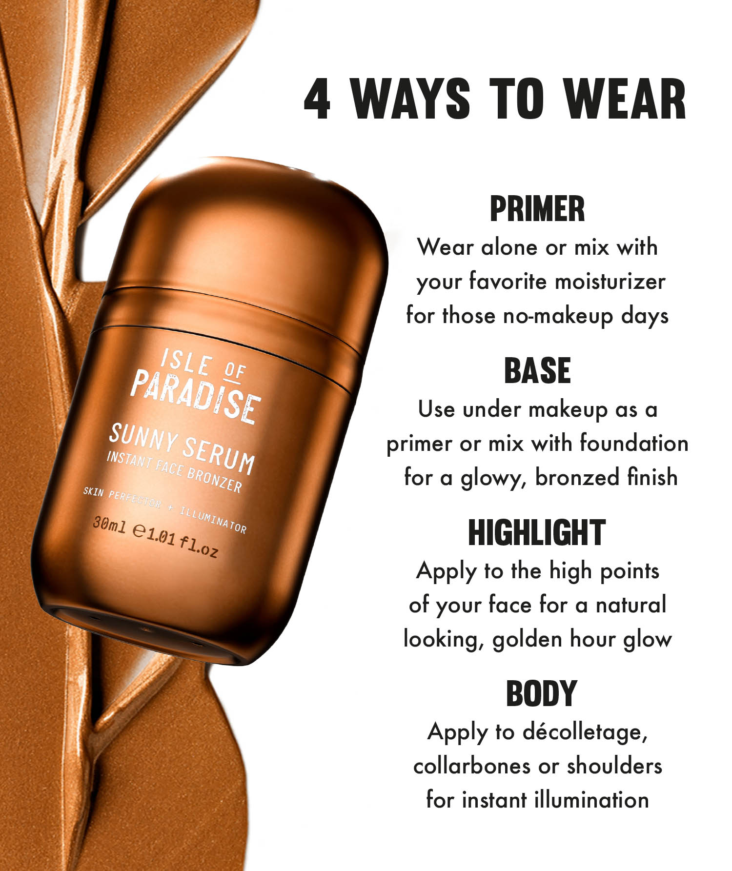 Isle of Paradise Sunny Serum Instant Face Bronzer