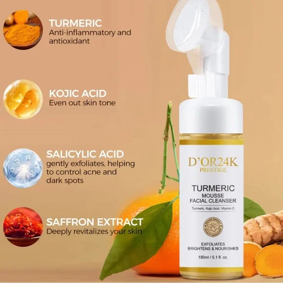 D'OR24K Turmeric - Mousse Facial Cleanser